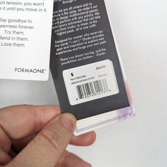 Glyder Mocha Oatmeal Milk Tie Dye Full Force Bra Size S - Picture 7 of 8